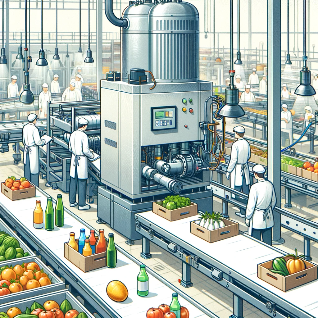 compressor isento de &oacute;leo &eacute; uma parte importante do processo de prepara&ccedil;&atilde;o de alimentos