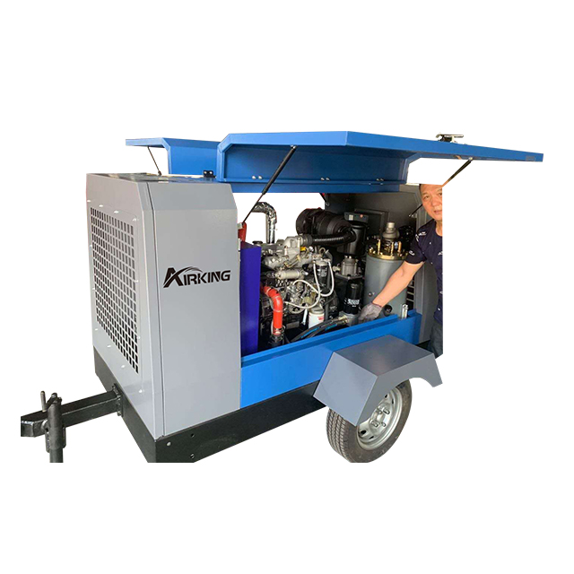 Máquinas portáteis de parafuso para compressor de ar diesel de 8 bar